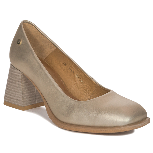 Maciejka 06414-25/00-1 Women's Leather Gold Pumps