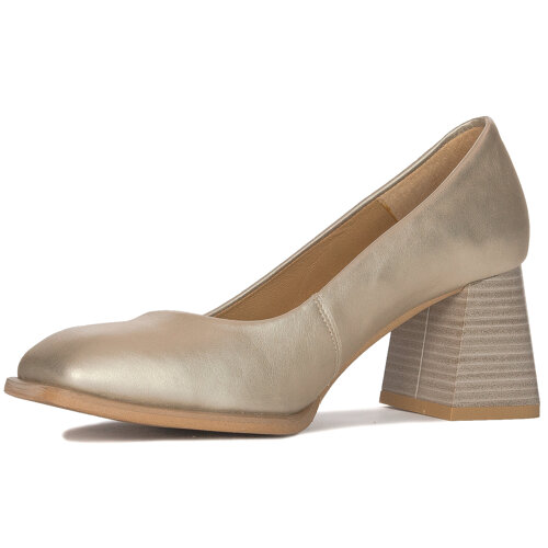 Maciejka 06414-25/00-1 Women's Leather Gold Pumps