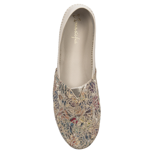 Maciejka Beige + Flowers shoes 1930B-04/00-0