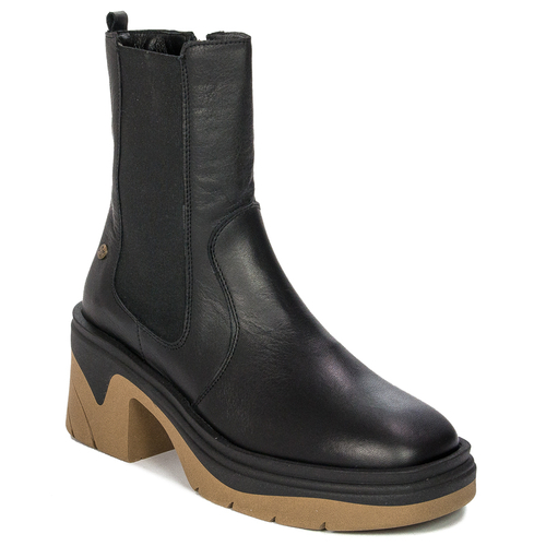 Maciejka Black+Dark Beige Boots 05746-10/00-7