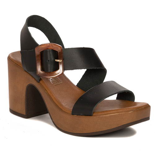 Maciejka Black Women's Leather Sandals