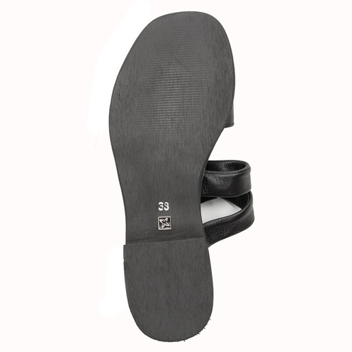 Maciejka Black Women's Leather Slides