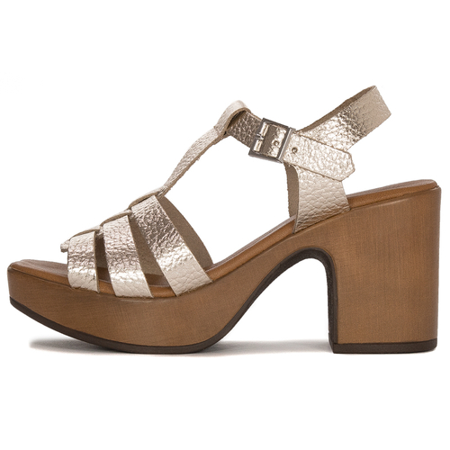 Maciejka Gold Women's Leather Sandals