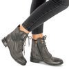 Maciejka Gray Lace-up Boots