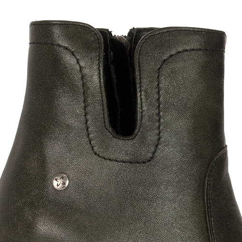Maciejka Green Leather Women's Boots 05687-09/00-7