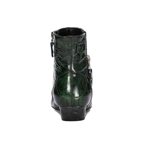 Maciejka Green Leather Women's Boots