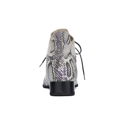 Maciejka Grey Snake Lace-up Boots