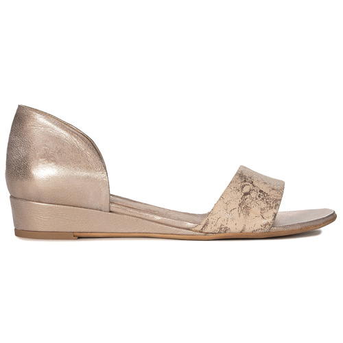 Maciejka Leather Beige And Gold Women's Sandals 