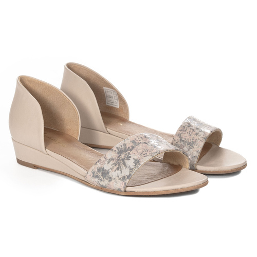 Maciejka Leather Beige Women's Sandals 