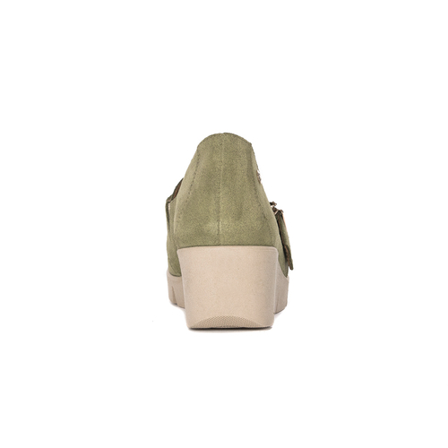 Maciejka Olive suede leather Low Shoes 05829-24/00-1