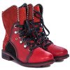 Maciejka Red Lace-up Boots 3623A-08/00-3