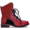 Maciejka Red Lace-up Boots 3623A-08/00-3
