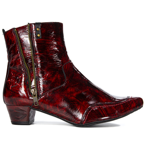 Maciejka Red Leather Women's Boots