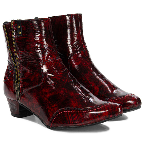 Maciejka Red Leather Women's Boots