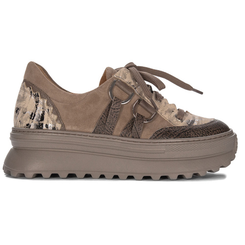 Maciejka Woman's Beige Leather Sneakers