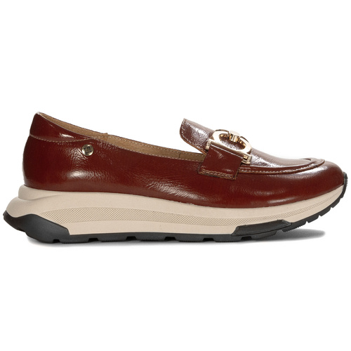 Maciejka Woman's Brown Pattent Leather Shoes