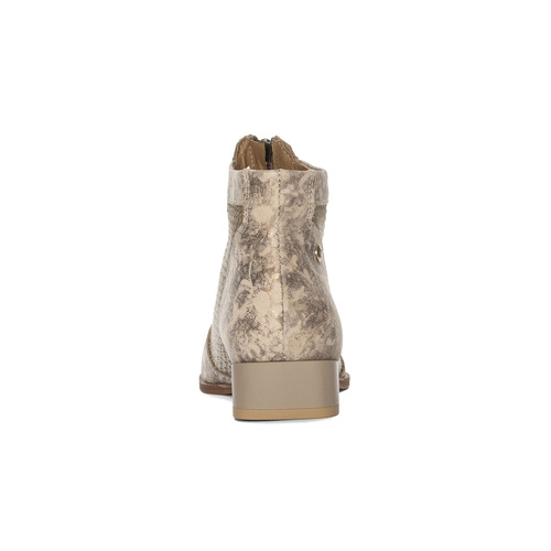 Maciejka Women's Leather Beige and Gold Boots