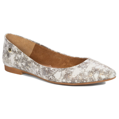 Maciejka Women's Leather Copper White Ballerinas 