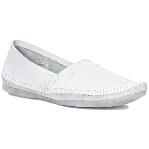 Maciejka Women's Leather Half Shoes White