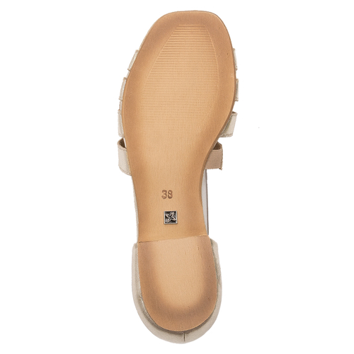 Maciejka Women's flat sandals natural leather Gold