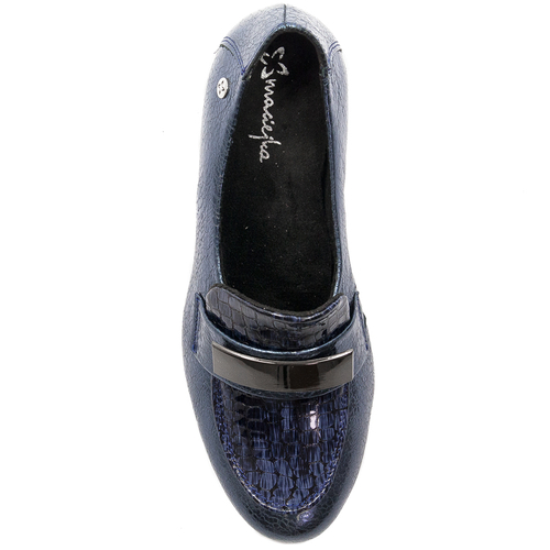 Woman's Pumps Navy Leather 0628517-00-7