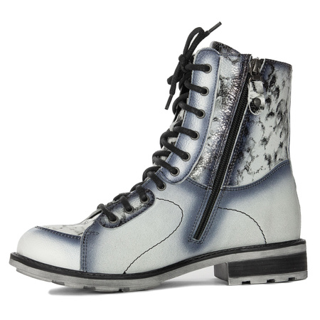 Maciejka Women's Leather Boots Ash White