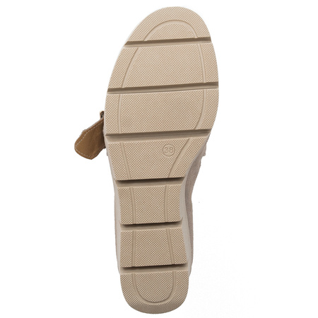 Maciejka Dark Beige Suede Leather Flat Shoes 05829-10/00-1