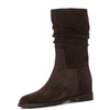 Maciejka Ankle Boots Suede Leather Hidden Wedge Slip-On Brown K7211-02/00-8