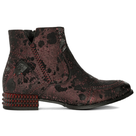 Maciejka Women's Burgundy and Black Ankle Boots
