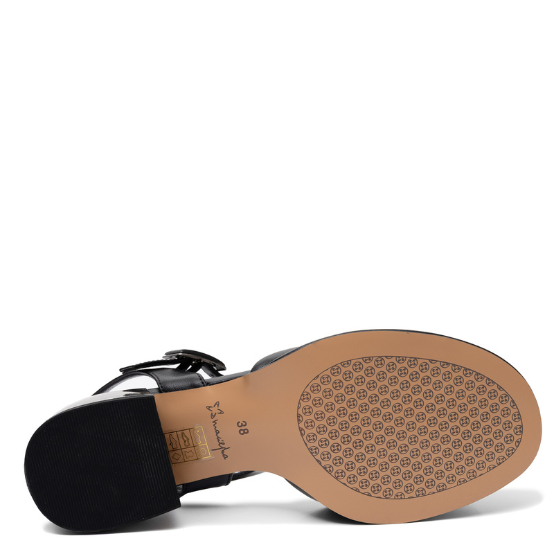 Maciejka Elegant Leather Sandals Black K7523-01/00-1