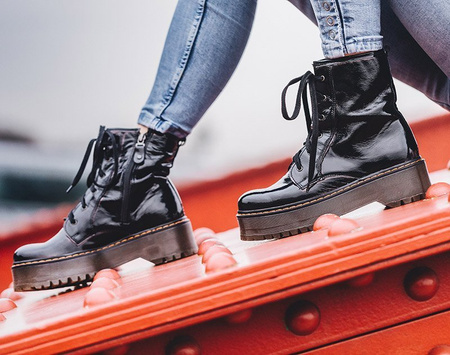 Maciejka Black leather women's Boots