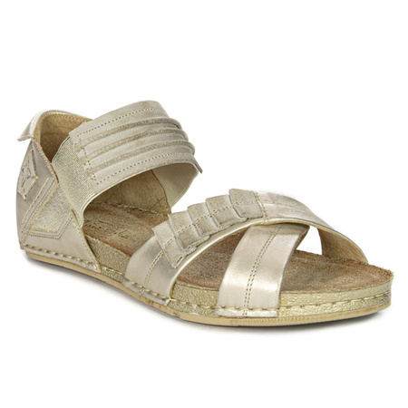 Maciejka Leather Gold Women's Sandals