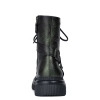 Maciejka Grain Leather Boots on Platform Iridescent Green 07092-09-00-8