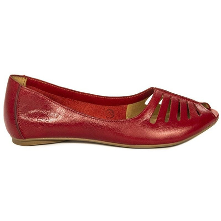 Maciejka Red Flat Shoes 03497-08/00-6