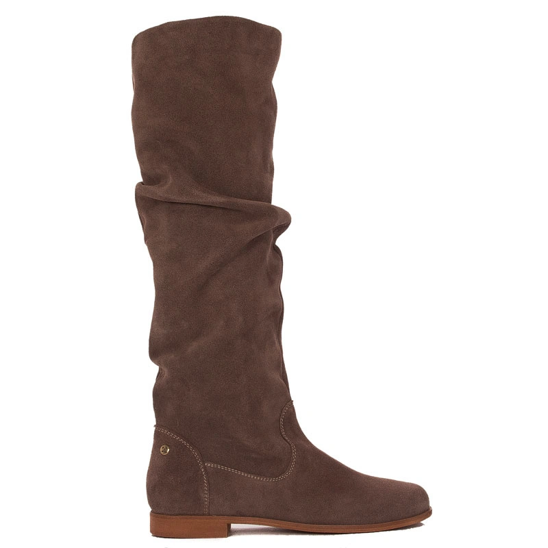 Maciejka Women's Velvet Boots Dark Beige