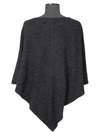 Knitted poncho Ada Graphite