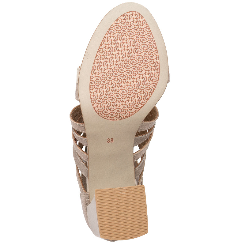 Maciejka Women's sandals in natural leather beige&gold