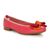 Maciejka Leather Ballet Flats With Bow Flat Heel Pink P6801-15/00-0