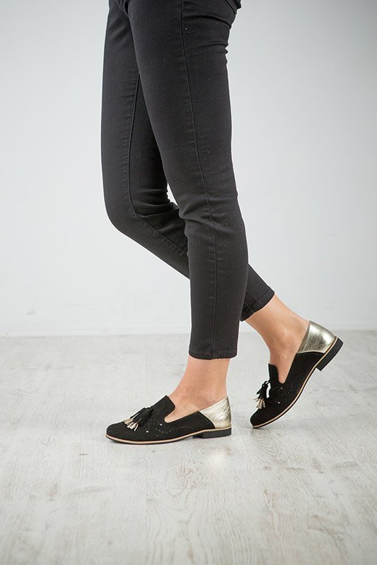 Maciejka Black Flat Shoes 04484-01/00-5