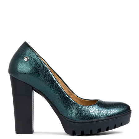 Maciejka Platform Pumps in Patent Leather Metallic Green 2629W-03-00-1