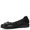 Maciejka Leather Patent Flats Low Wedge Black P6504-20/00-8