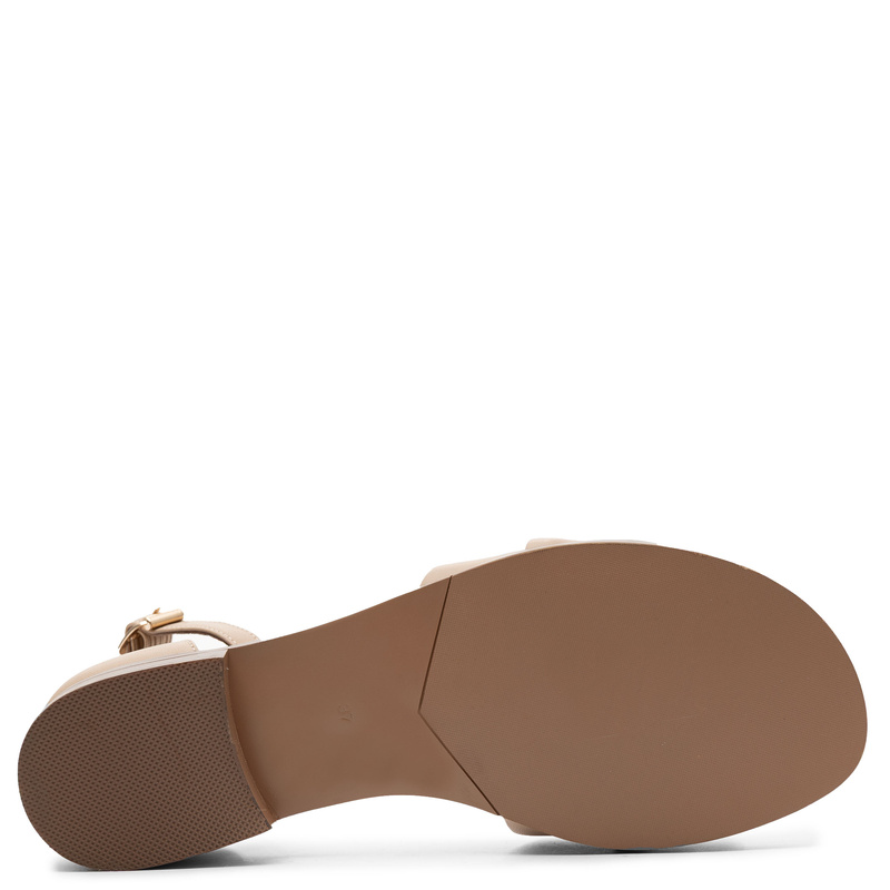 Maciejka Leather Sandals Minimalist Ankle-Strap Beige K7459-04/00-1