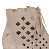 Maciejka Dark Beige Lace-Up Boots