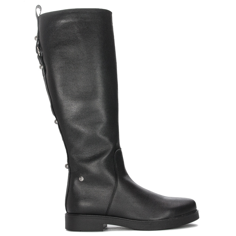 Maciejka Black leather Knee-High Boots
