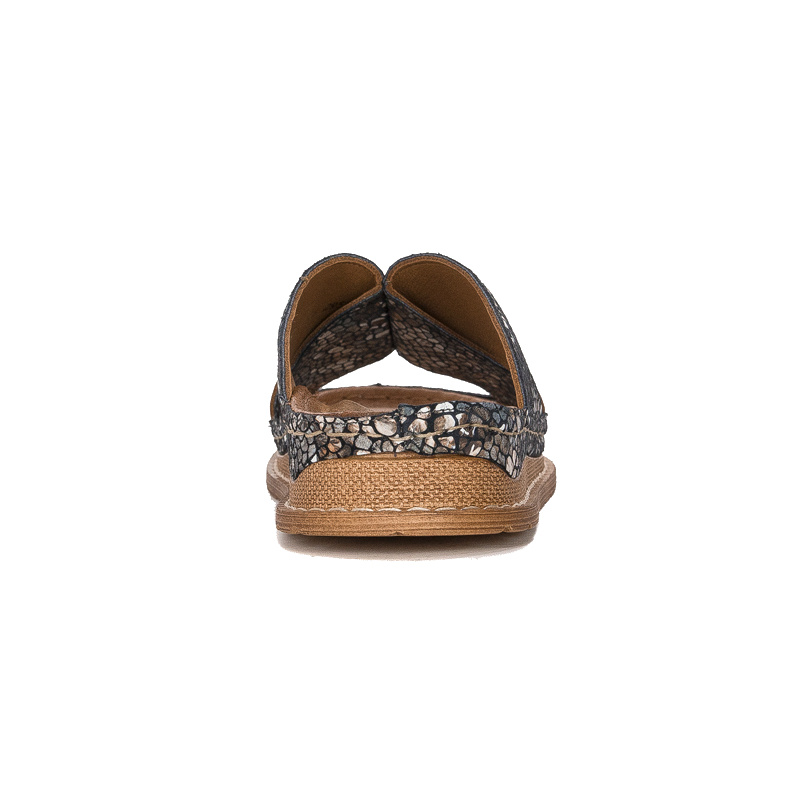 Maciejka Brown Women's Leather Slides