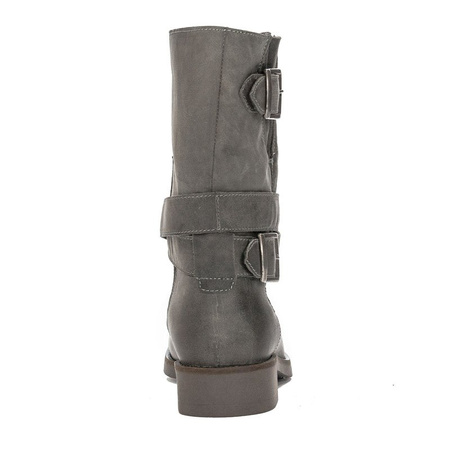 Maciejka Gray women's leather Knee-high Boots