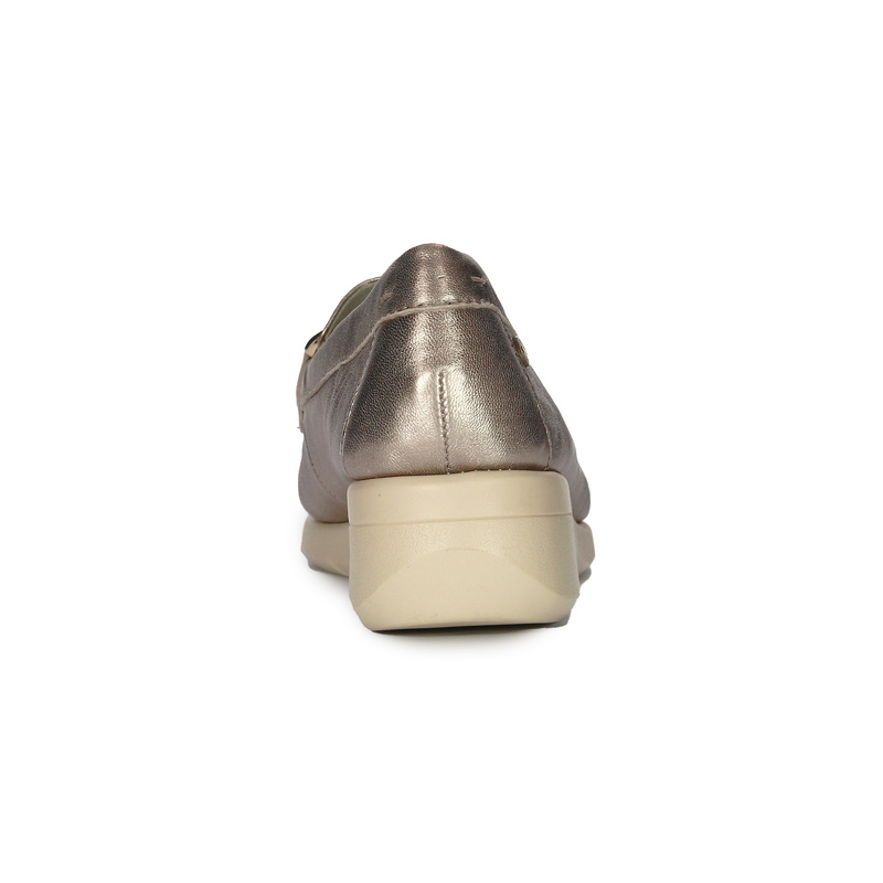 Maciejka Gold Leather Flat Shoes P6507-25/00-1