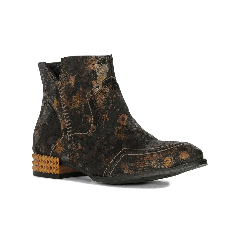 Maciejka Women's Copper-Black Ankle Boots
