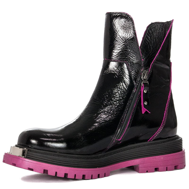 Maciejka Black+Fuchsia Boots 05747-15/00-7
