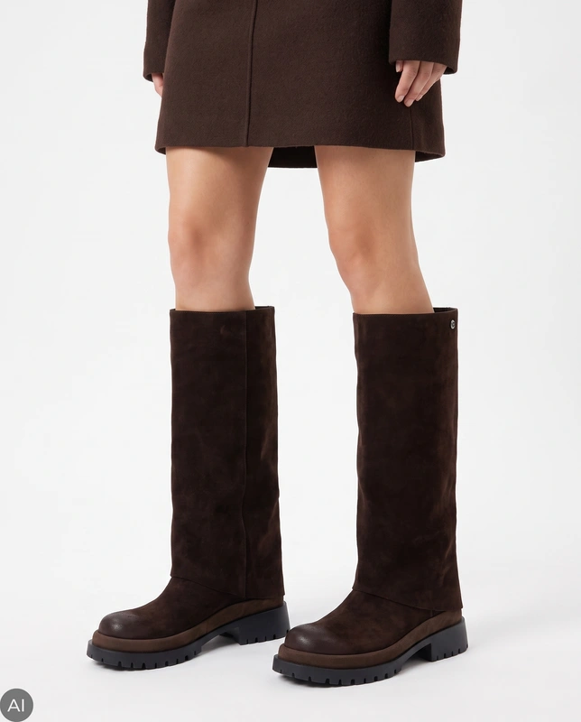 Maciejka Leather Warm-Lined Tall Brown Boots K7723-02/00-7